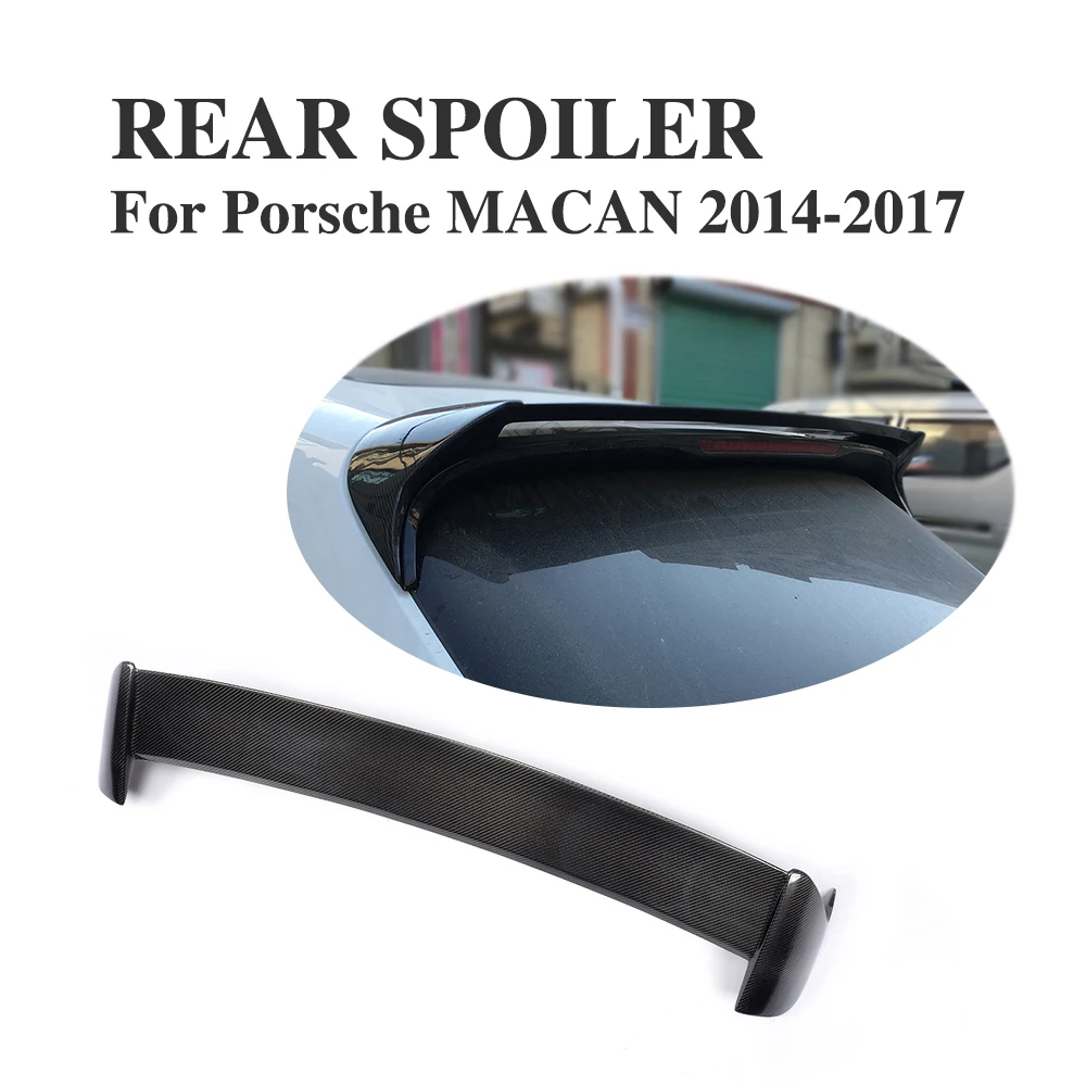 Углеродное волокно автомобиля задний спойлер на крыше окна крылья для Porsche Macan 2014