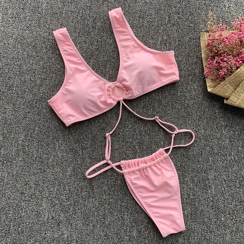 MUXILOVE 2019 Новый женский цельный купальник бикини с бретельками сплошной цвет