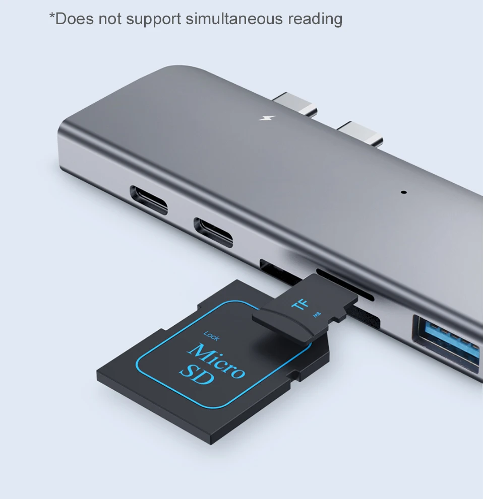 Xiaomi hagides usb type-C зарядный адаптер 7 в 1 TF/SD/PD/2 USD 3,0/концентратор HDMI зарядный конвертер зарядное устройство для Macbook Pro/air