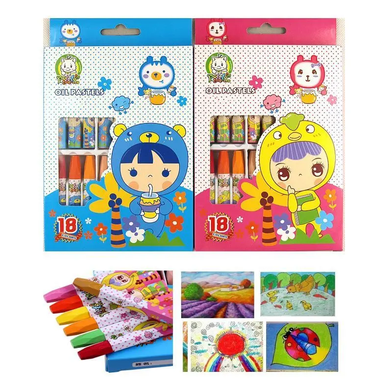 18 разных цветов комплект для детей карандашный рисунок принадлежности рисования
