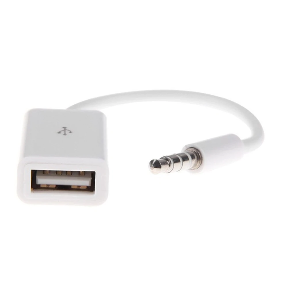 Автомобильный Переходник 3 5 мм со штекера AUX на гнездо USB Кабель адаптер MP3 кабель