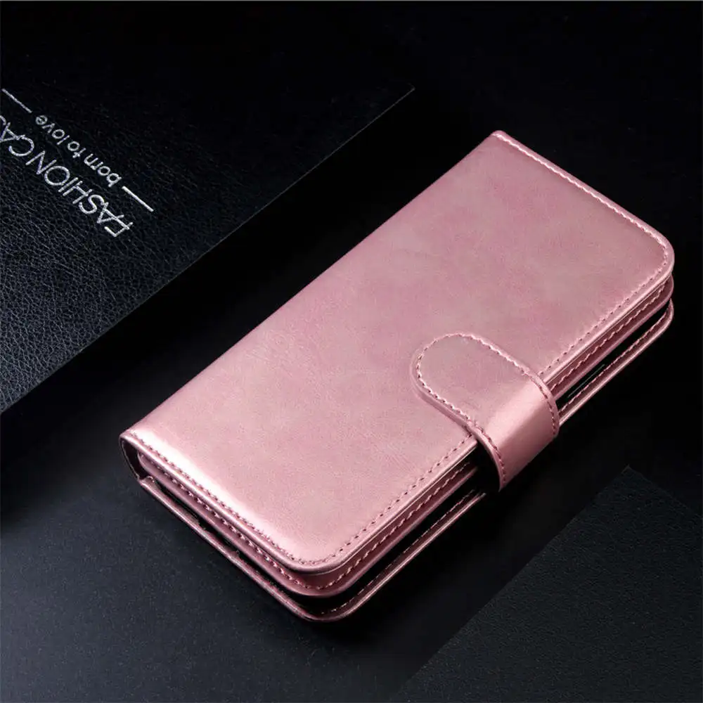 Rose Gold Чехол-кошелек для samsung Galaxy A10, A20, A30, A40, A50, A7,, роскошный чехол-книжка из искусственной кожи на магните, чехол-книжка для телефона, флип, чехол s - Цвет: Rose Gold