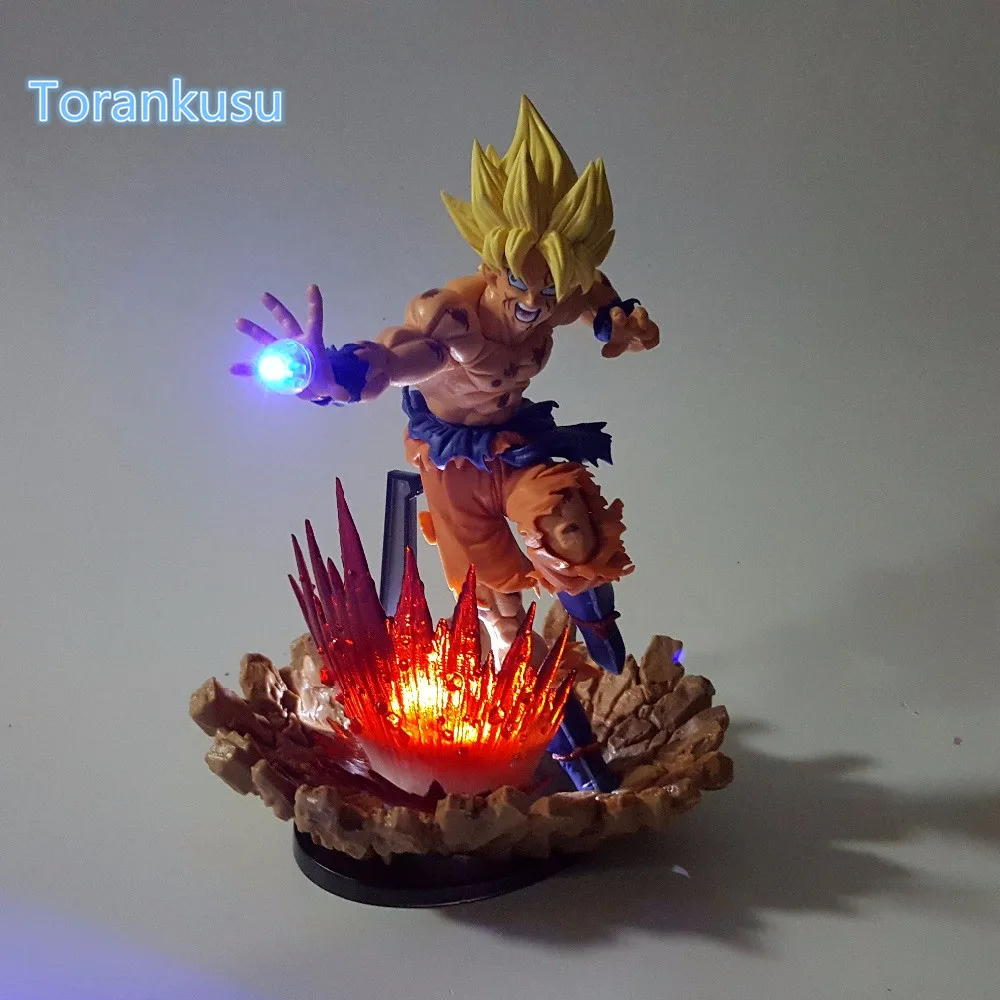 Dragon Ball Z Сон Гоку фигурку Budoukai 5 камехамеха Светодиодный светильник DIY Дисплей