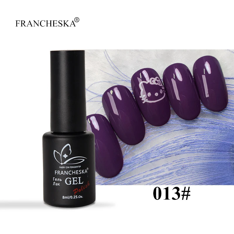 8ml Gel Polish 013 Francheska 15 мл грунтовка для ногтей основа гель для ногтей долговечный нет необходимости УФ светодиодный светильник Быстросохнущий на воздухе Гель-лак верхнее покрытие лак для ногтей - Цвет: 8ml Gel Polish 013