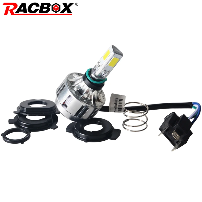 RACBOX H4 светодиодный светильник для мотоцикла HS1 BA20D H6 9003 HB2 Hi/Low Beam 32W DC 12V 6000K 3000LM Bike