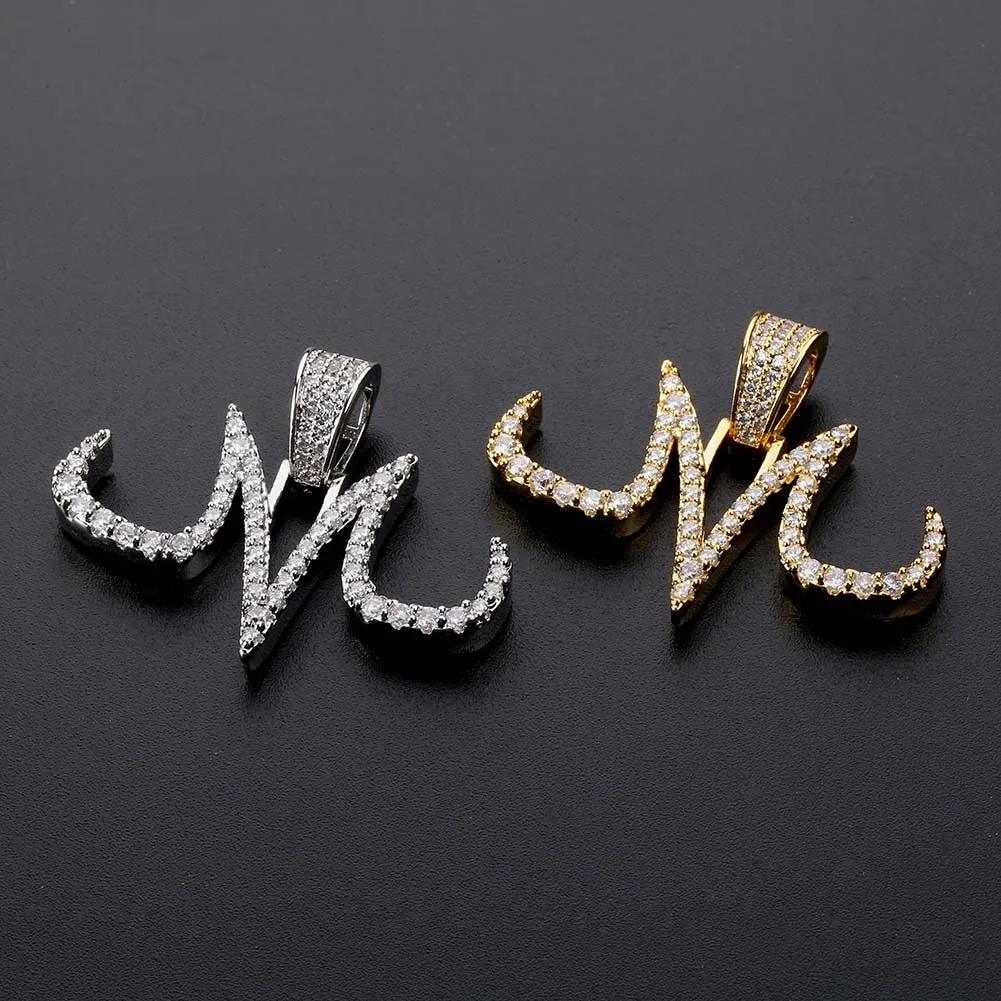 Новые Пользовательские Iced Out Majin кулон ожерелье мужские белые и золотые финишные цепи хип хоп ювелирные изделия золотые подвески серебряного цвета
