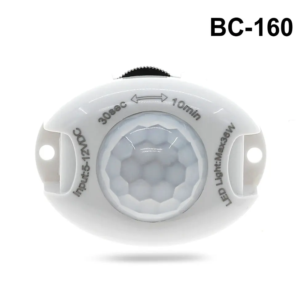 BC 160 Инфракрасный датчик движения из PIR переключатель DC12-24V 5A/6A человека Boday инфракрасный датчик переключатель с DC разъем для светодиодной ленты - Цвет: BC 160
