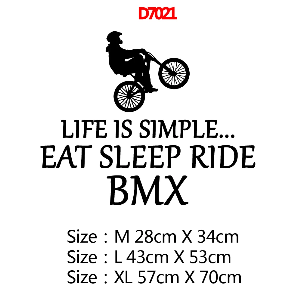 Современные съемные художественные виниловые наклейки на стену eat sleep ride bmx для