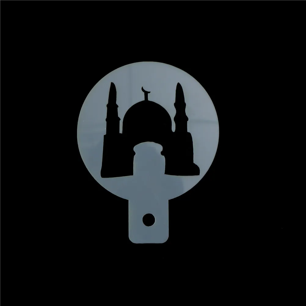 8 шт./компл. трафареты для белого кофе ИД Мубарак Рамадан пластиковый шаблон для печати кофе спрей трафарет для мастики торт печенье Декор