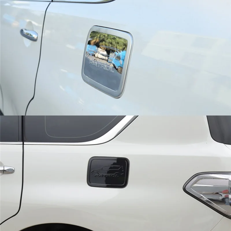 

One Piece Car styling ABS Fuel Tank Cover Cap Sticker for Nissan Patrol Y62 2017 2018 Accessories