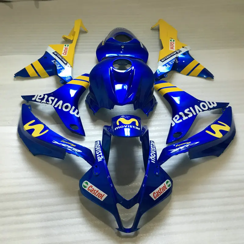 Литьевая форма обтекатель комплект для HONDA CBR600RR 07 08 CBR 600 RR F5 600RR 2007 2008 ABS синий