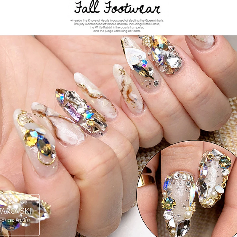 ROHWXY 1 box Nail Art Rhinestones 3D Shining Steel Ball Diamonds Ornament for Nails Decorations Diy Design Supplies | Красота и