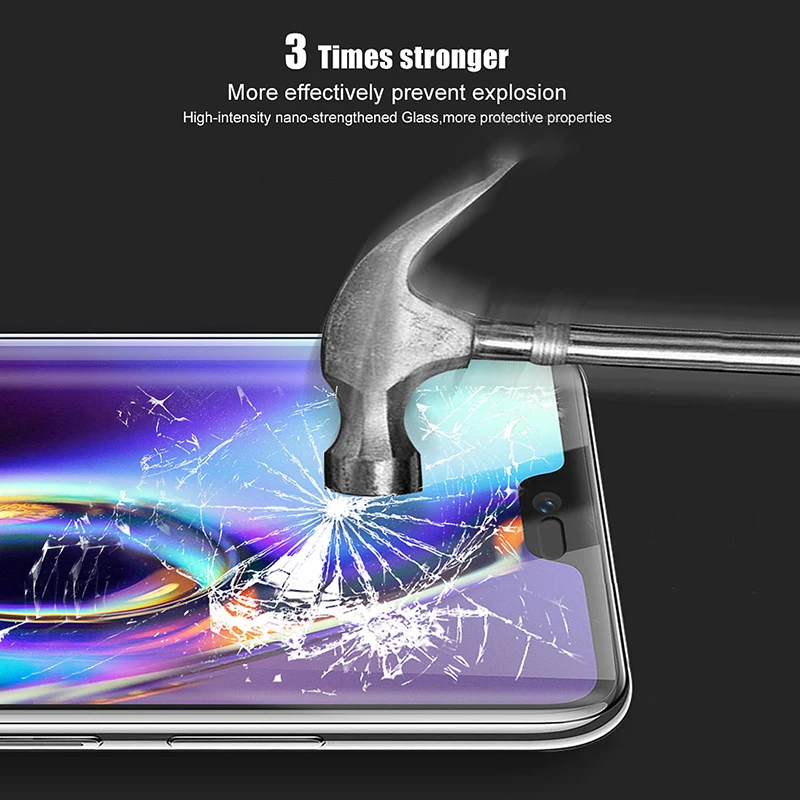 Закаленное стекло с полным покрытием для LG G7 thinQ 2 шт. защита экрана Защитная