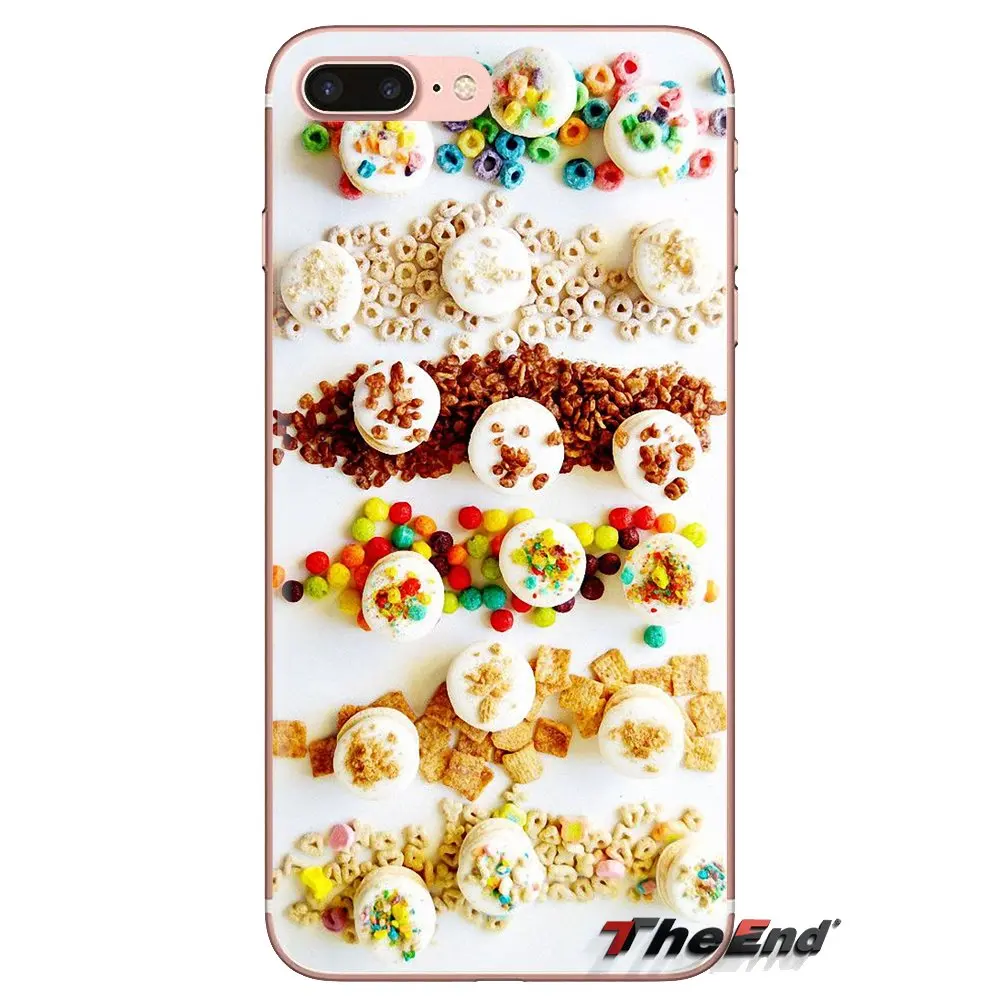 Transparent Soft Covers dessert ice cream laduree Macarons For iPod Touch Apple iPhone 4 4S 5 5S SE 5C 6 6S 7 8 X XR XS Plus MAX |