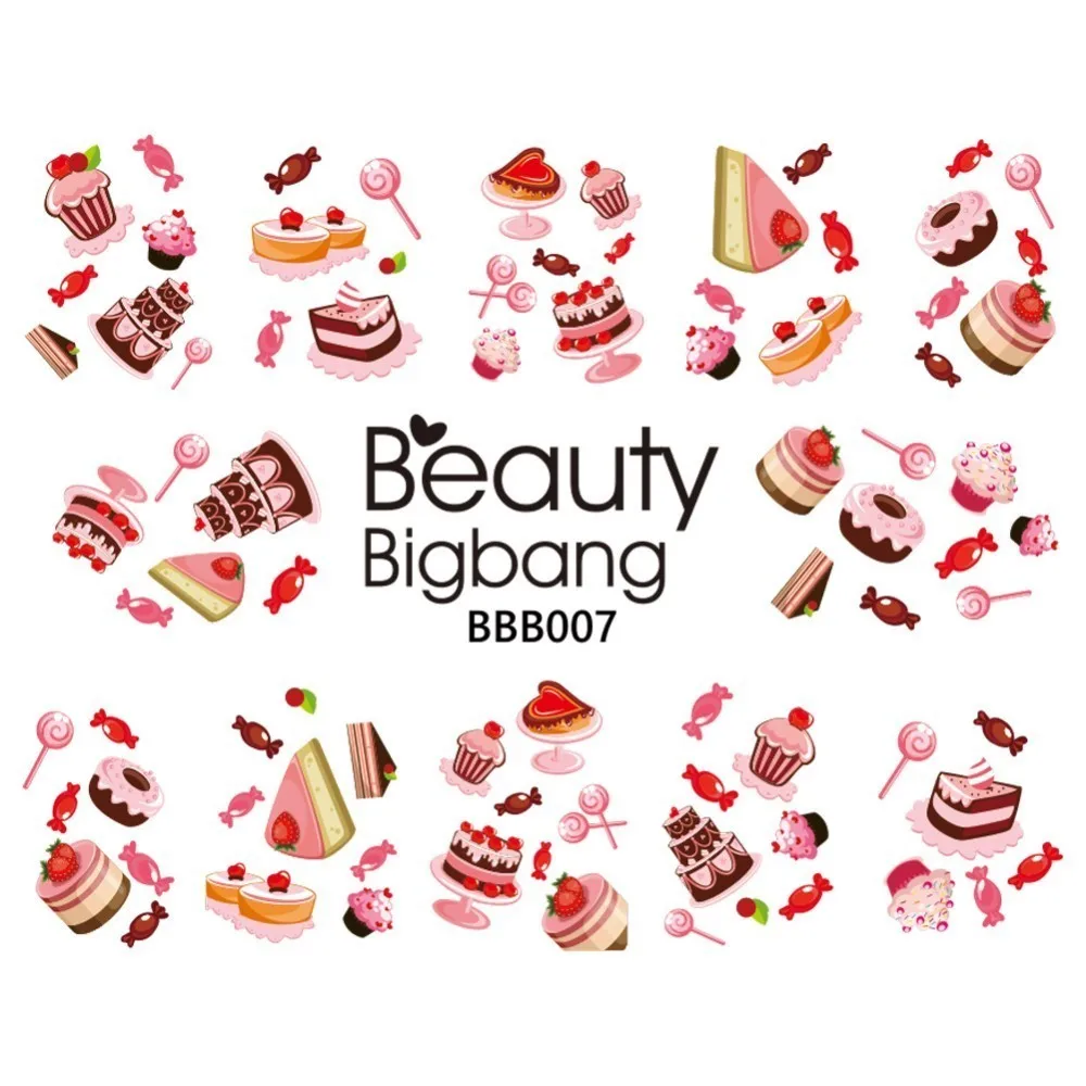 7 BeautyBigBang 4 шт. набор Наклейки для Ногтей Фрукты Банан персик авокадо изображения украшения обертывания водные наклейки для ногтей s Art BBB031 - Цвет: 7
