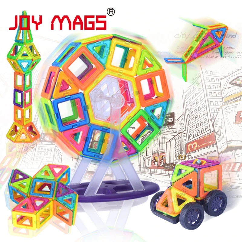 Магнитный дизайнерский Строительный набор JOY MAGS 89/102/149 шт. большой размер