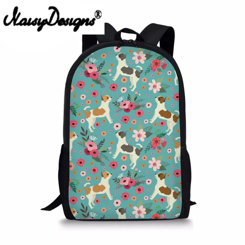 Детские школьные сумки ортопедический рюкзак с принтом Чихуахуа для девочек