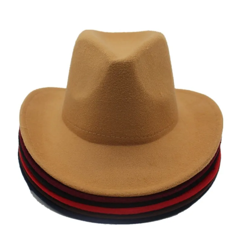Кепка oZyc из шерсти для мужчин и женщин кепка Sombrero Шляпа Fedora ковбойская в