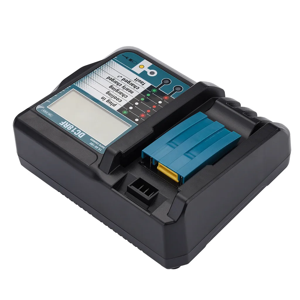 DC18RF литий-ионный аккумулятор зарядное устройство 2.1A Зарядка для Makita 14 4 в-18 в BL1830