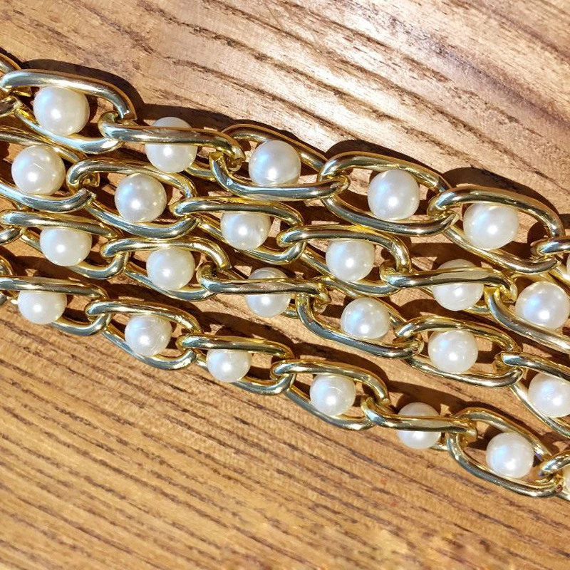 Ritozcase 110 см металлический нержавеющий жемчуг длинный ремешок на цепочке шнурок