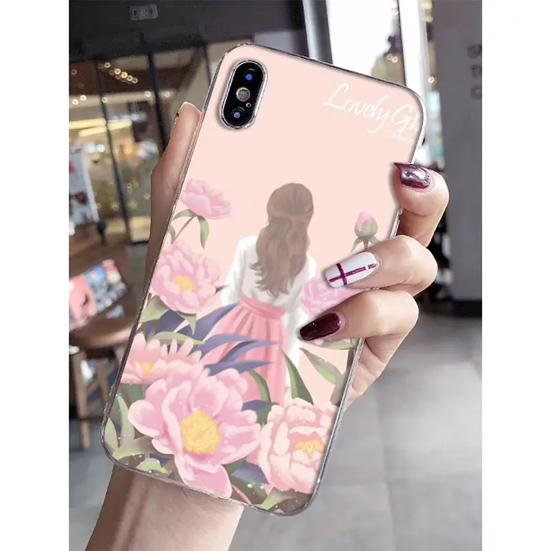 Babaite Art Anime Girls Fondos прозрачный мягкий чехол для телефона iPhone X XS MAX 6 6S 7 7plus 8 8Plus 5 5S