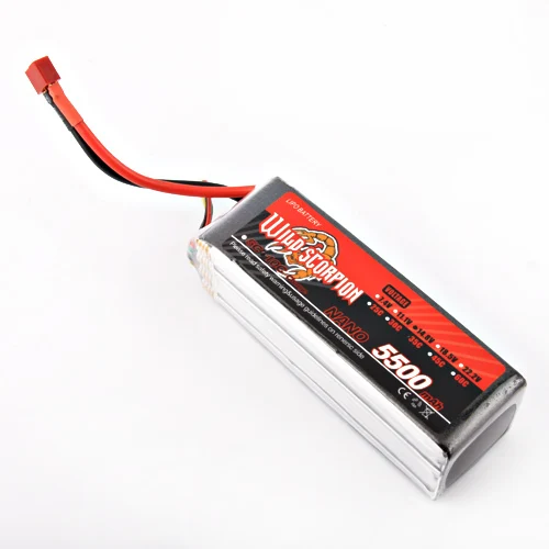 1 шт. Дикий Скорпион RC 14 8 V 5500mAh 35C литий полимерный Lipo аккумулятор вертолет для