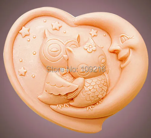

1pcs New Style Love Owl (zx1593) Silicone Handmade Soap Mold Crafts DIY Mold