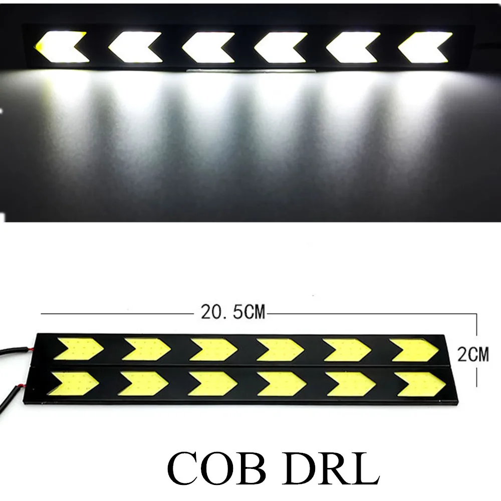 

new arrival Auto Lamp 12W COB Running Light 12V LED 2pcs/set COB LED COB Pure White Car Auto Driving