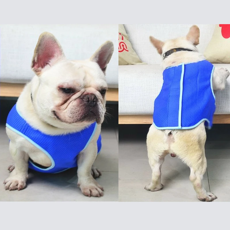 Летняя охлаждающая жилетка для собак воздухопроницаемая Одежда маленьких и