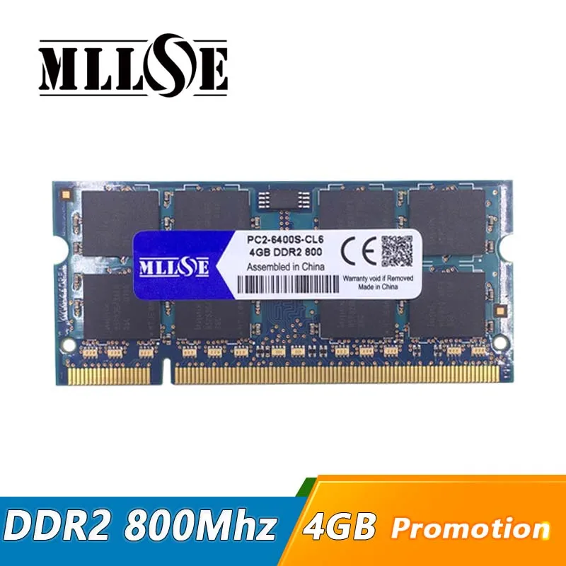 MLLSE оперативная память DDR2 4 ГБ 8 ГБ 800 МГц PC2-6400 sodimm ноутбук, память ram ddr2 4 ГБ 800 МГц pc2 6400 ноутбук, 4 Гб ddr2 память