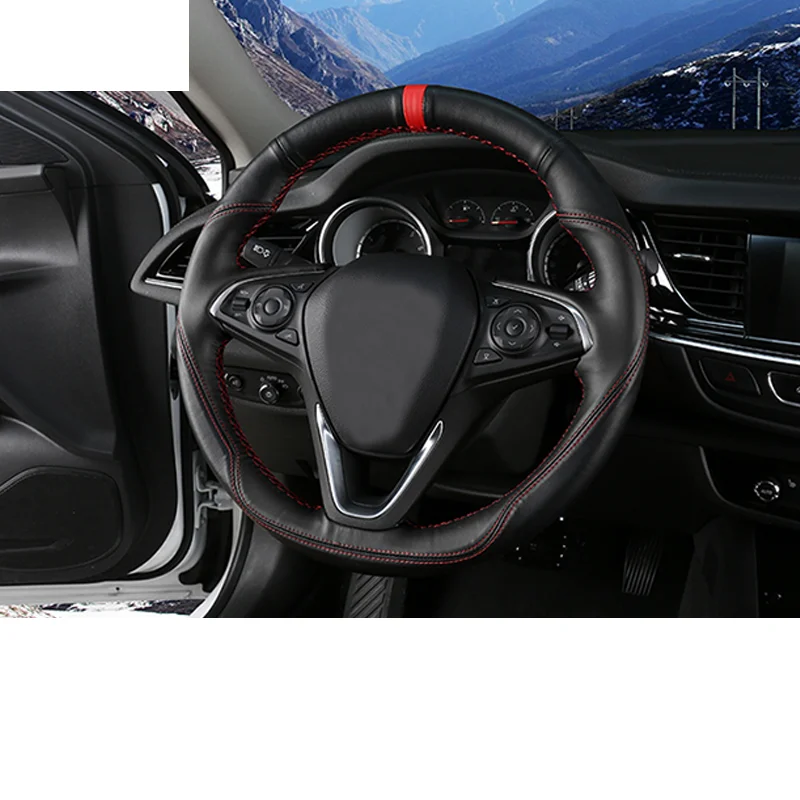Lsrtw2017 коровья кожа рулевого колеса автомобиля крышки планки для Buick Regal Opel Insignia