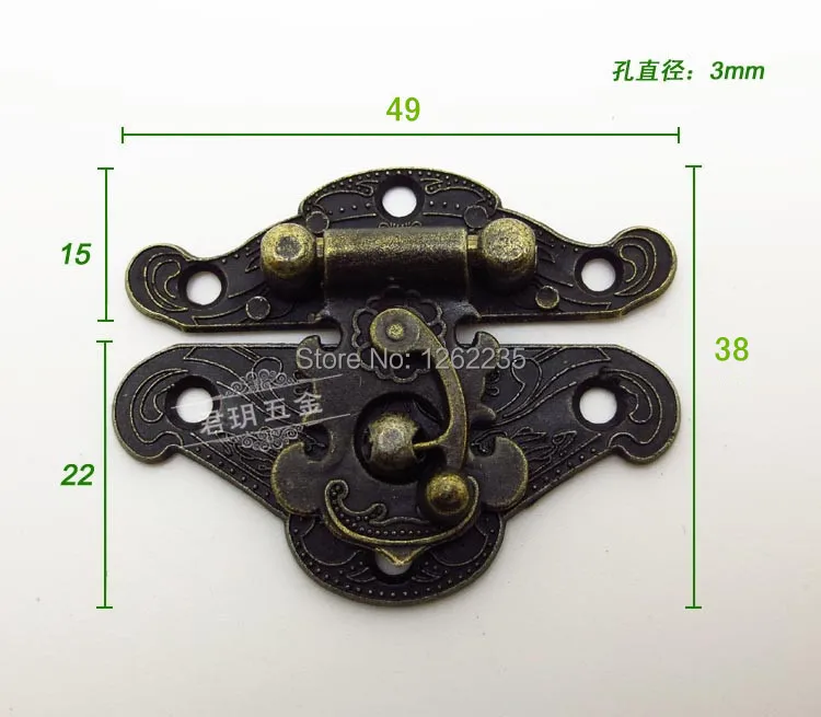 

49 * 38 mm antique jewelry box gift box accessories box buckle clasp wholesale
