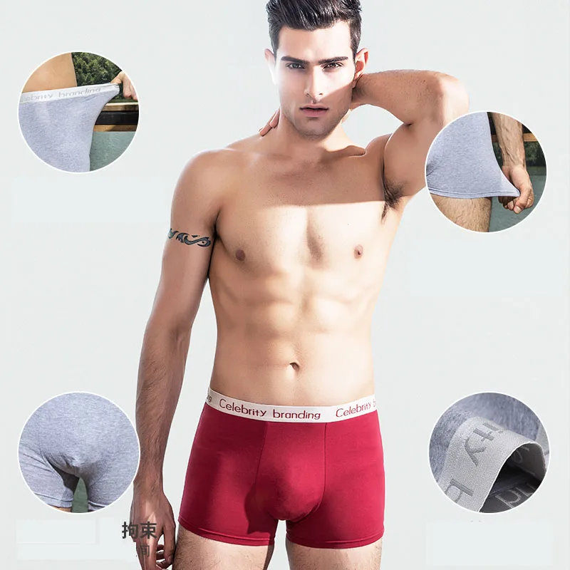 Боксеры LANGSHA мужские в наборе (4 шт.) хлопок цвет ассортименте|soft boxers|cotton boxer menboxer