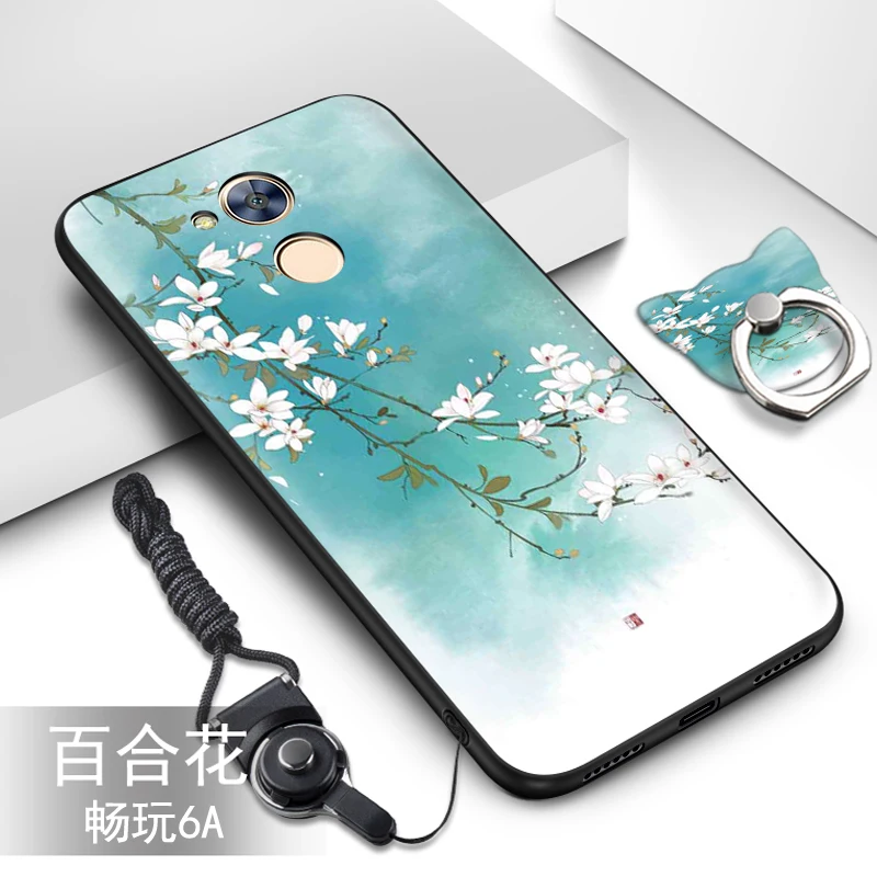 Чехол для huawei honor 6a хит продаж силиконовый чехол из ТПУ + ремешок с милым узором