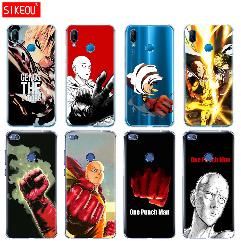 Силиконовый чехол для телефона Huawei P20 P7 P8 P9 P10 Lite Plus Pro 2017 P Smart anime One Punch Man|Бамперы| |