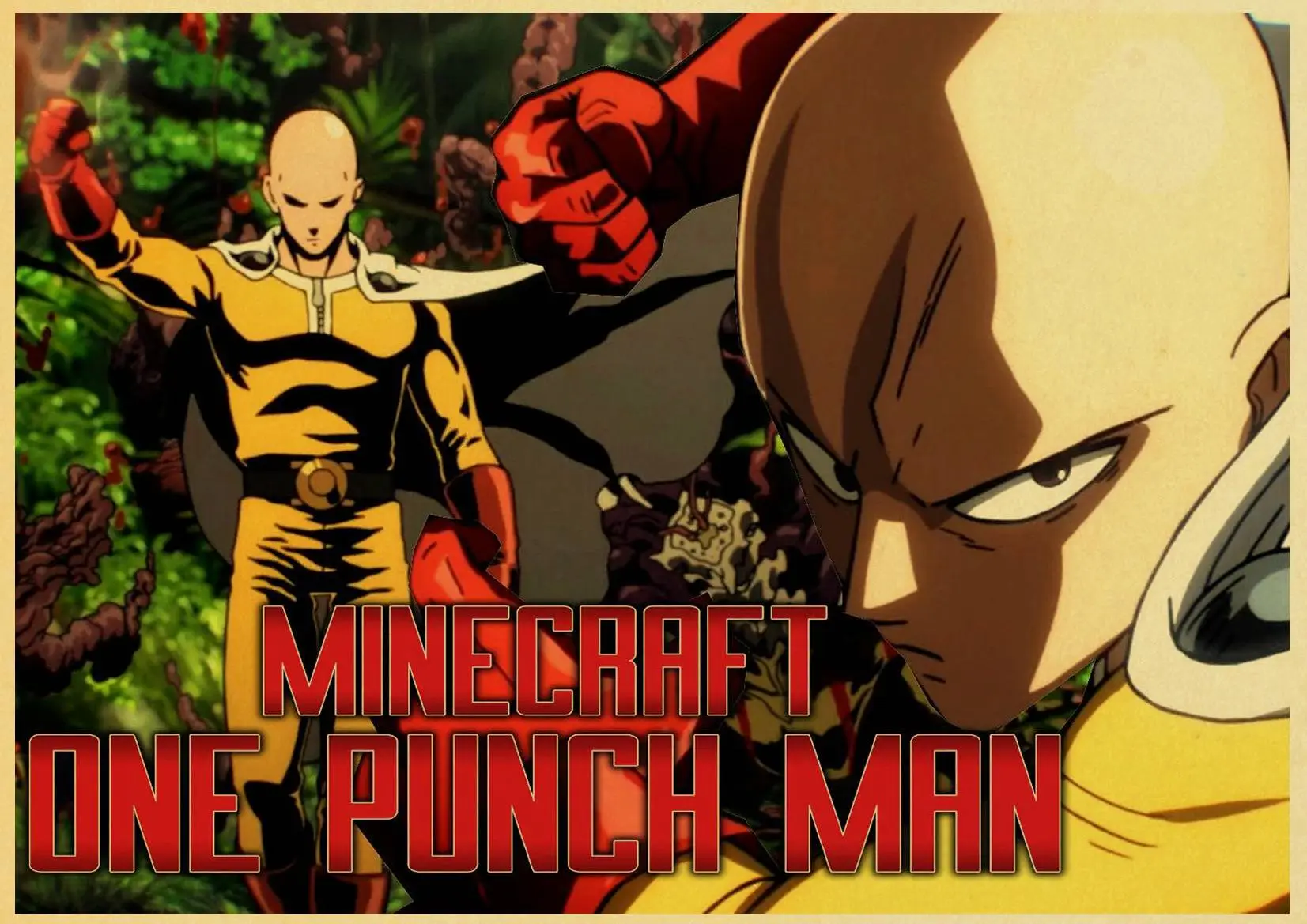 T018 Японское аниме One Punch Man плакат ретро плакат наклейки на стену винтажные плакаты принты для бара и домашнего декора - Цвет: T018