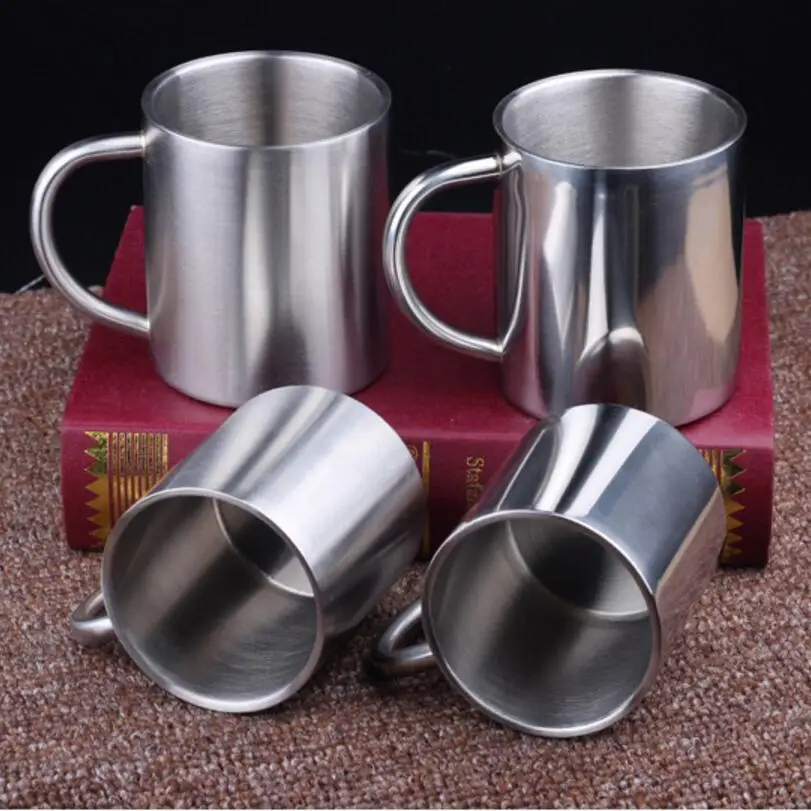 1 шт. Нержавеющая сталь Кофе кружки чашки для капучино Чай чашка с двойными