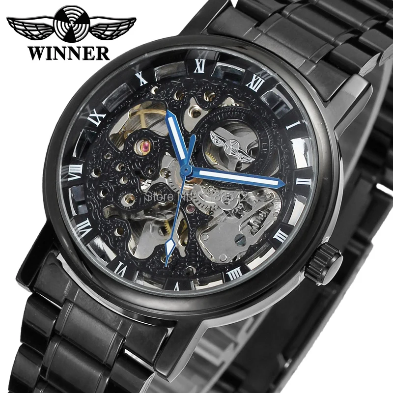 Супер стильный подарок чехол из сплава и нержавеющей стали черный браслет Relogio