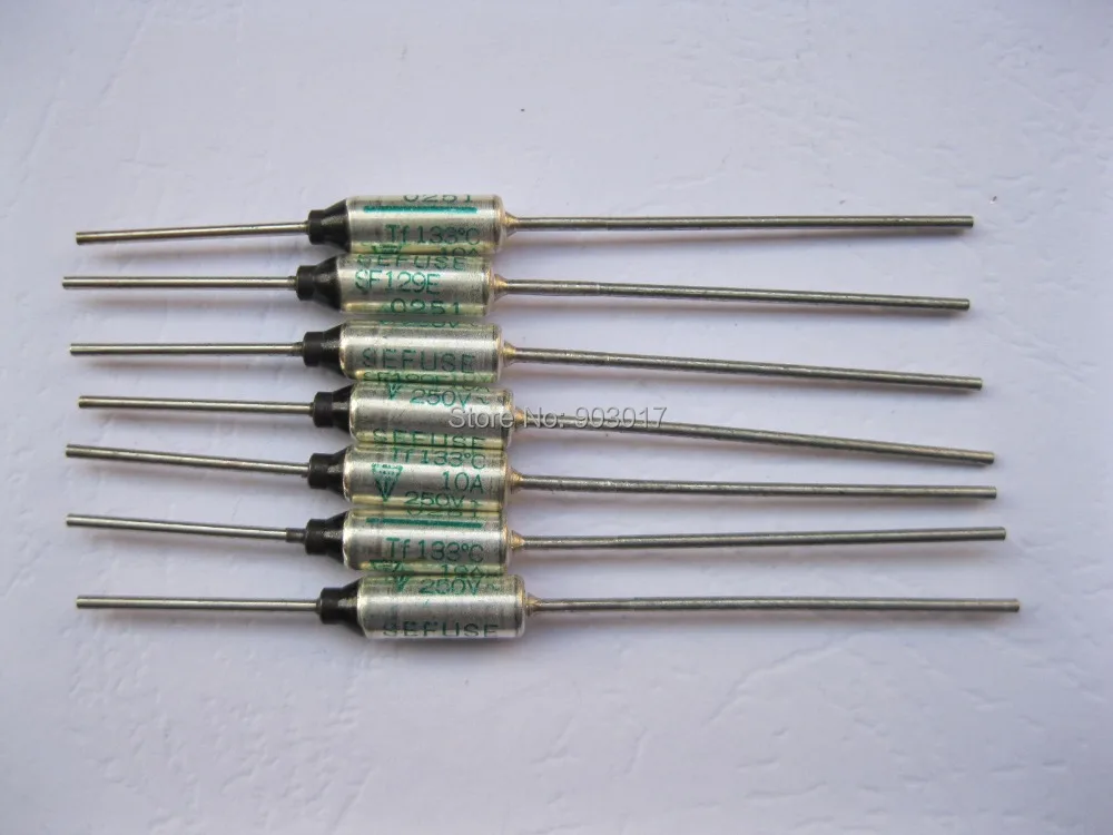 100 шт. в партии Microtemp термальный предохранитель 133C отключение 10A 250V горячая
