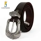 Ремень женский из коровьей кожи, с цветочным узором