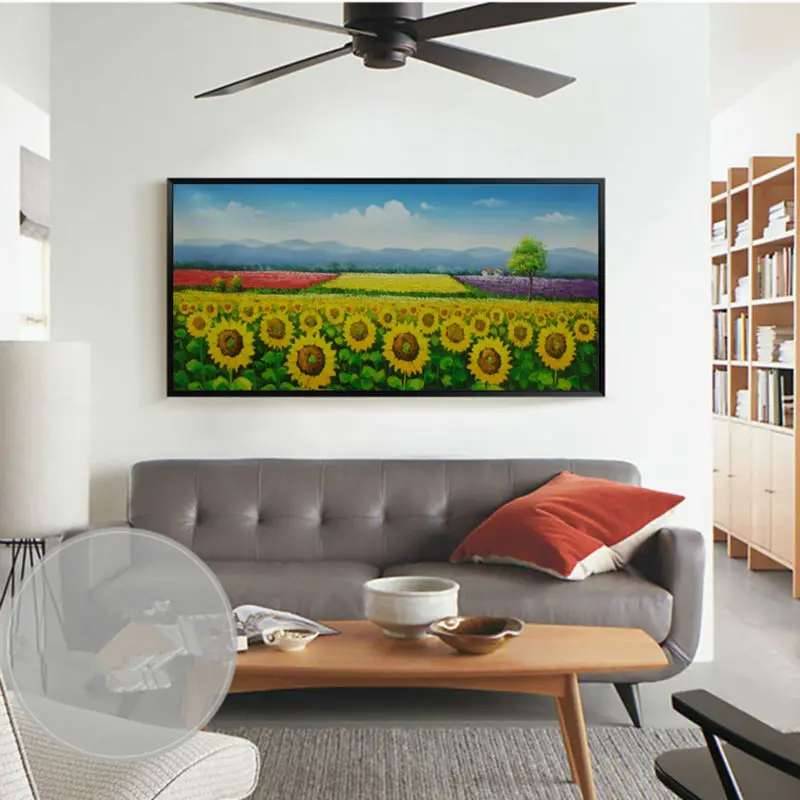 

Hand painted Oil Painting Landscape Painting Modern Wall Art Picture for Living room Sunflower Canvas Paintings