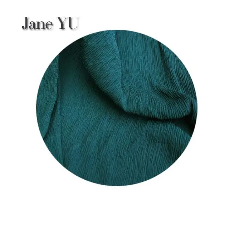 

JaneYU Summer Soft Pleated Skirt Fabric Paleo-green Elastic Chiffon Pleated Fabric High-grade Fine Pleated Fabric Black