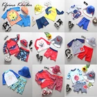 Купальник Детский UPF50 с длинным рукавом, милый купальный костюм с животными акулами, одежда для купания и плавки