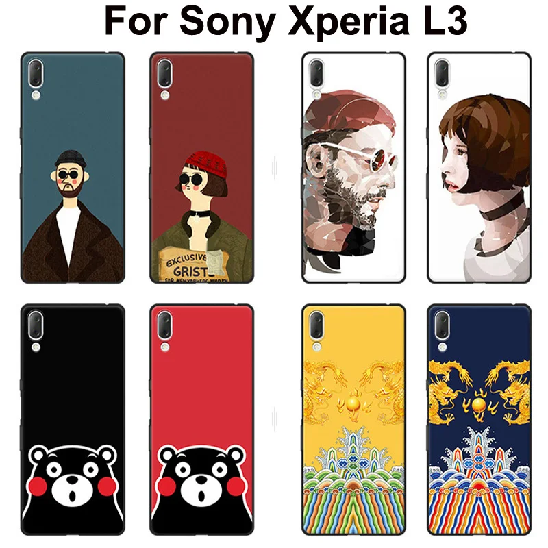 Чехол для Sony Xperia L3 полная защита мультяшный чехол влюбленных L 3 I3312 I4312 I4332 I3322