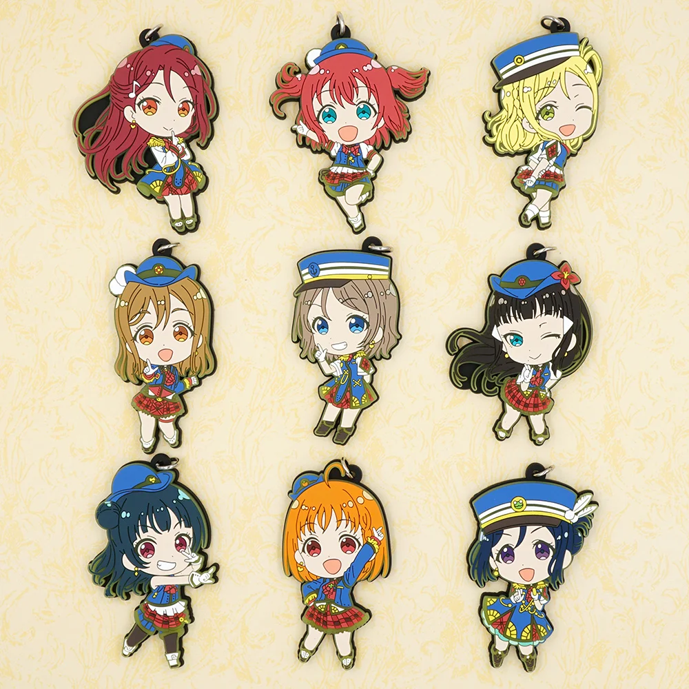 Love Live Lovelive Sunshine Aqours аниме You Kurosawa Kunikida Hanamaru Ruby Riko Mari флуоресцентный резиновый
