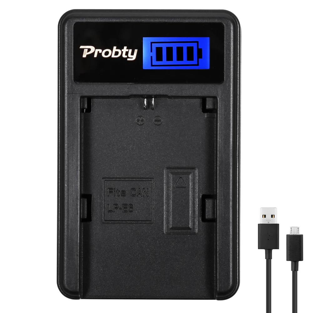 Probty LP E6 LPE6 ЖК дисплей Батарея Зарядное устройство для Canon 5D Mark II III 7D 60D EOS 6D|battery