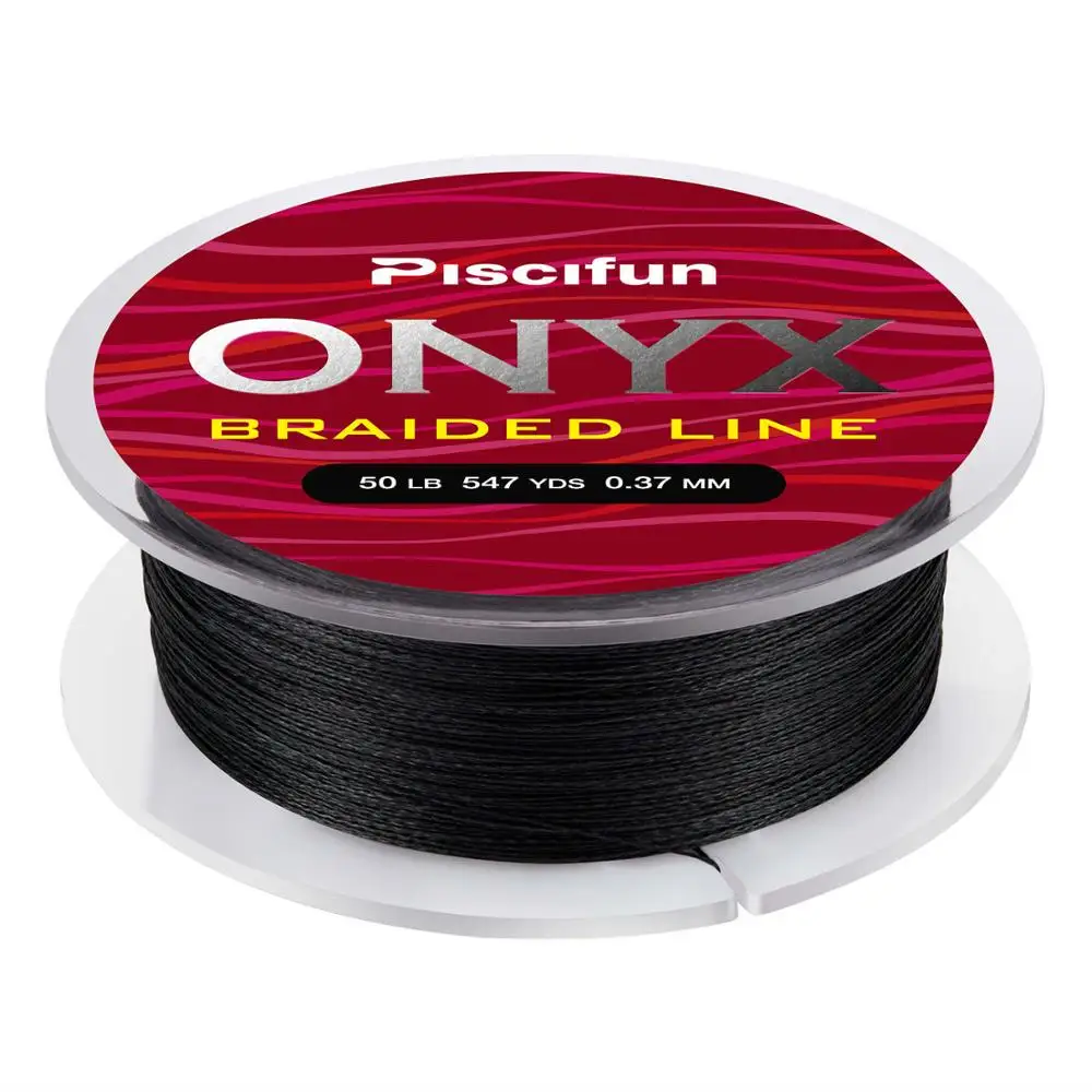 Piscifun Onyx 500 м плетеная леска супер сильная 6-50LB 4 нити 65-150LB 8 нитей устойчивая к истиранию Multifilament PE Line - Цвет: Black