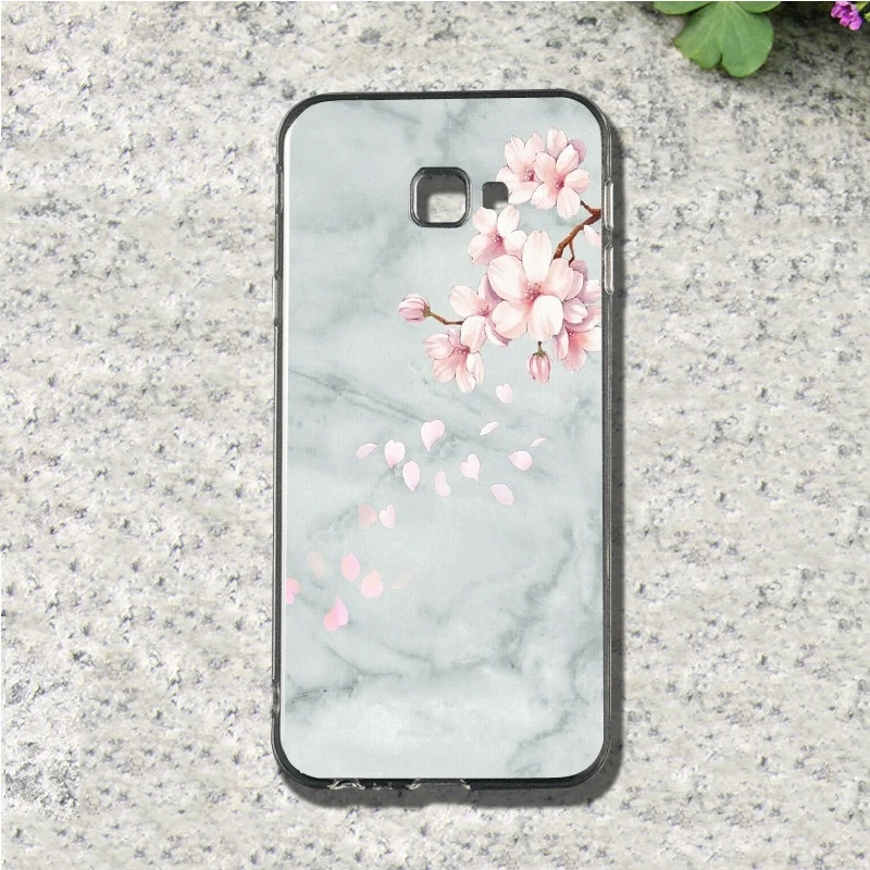Мрамор камень с пион Мягкий ТПУ чехол для телефона Samsung Galaxy A3 A5 A7 Альфа G355H 8262 G360 I9082