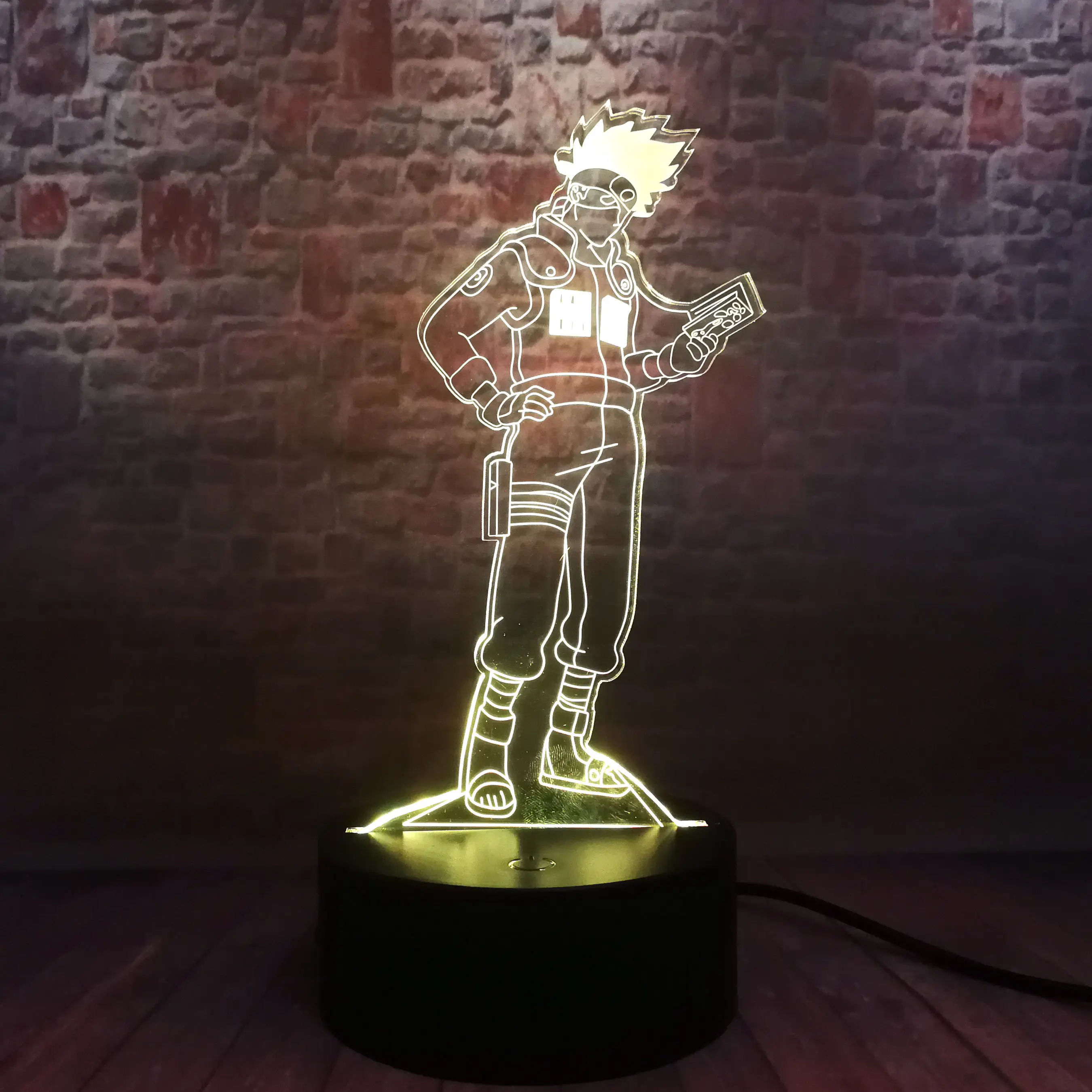 Какаси из аниме фигурки 3D Иллюзия светодиодный Красочные мигающий светодиод