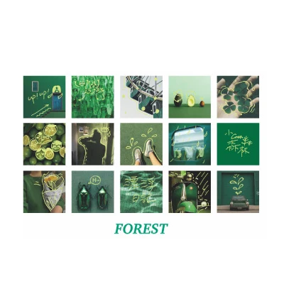 forest 30 шт./1 упаковка Kawaii канцелярские наклейки Ins светящаяся серия Дневник Декоративные наклейки для мобильного телефона Скрапбукинг DIY наклейки для рукоделия - Цвет: forest